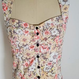 Free People floral crop top